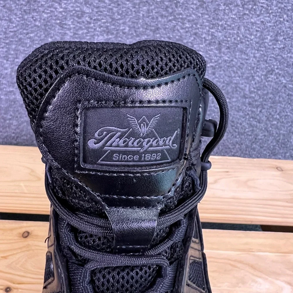Thorogood Crosstrex Side-Zip Boots Men 7.5 Blk Tactical Waterproof 834-6385 Work